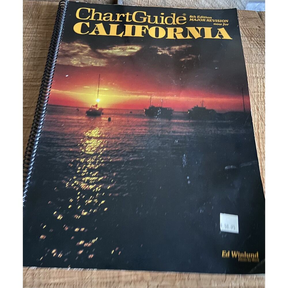California Coastal Charts Cruising Guide Fishing Scuba Boating Vintage HTF OOP